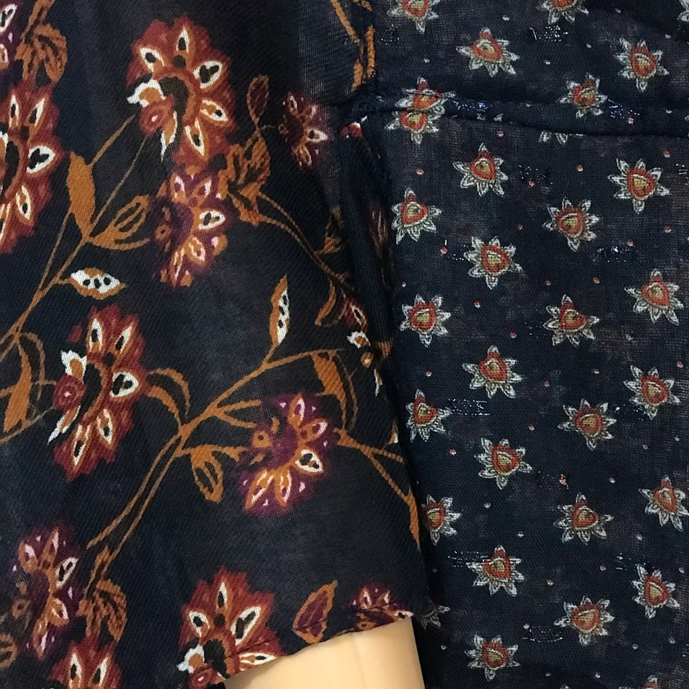 Floral Drop Back Open Front Wrap - Picture 5 of 6